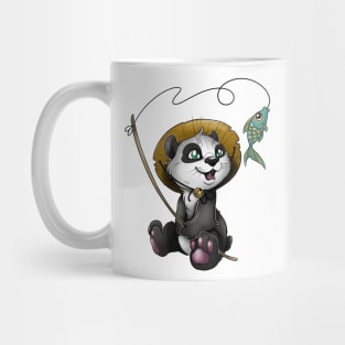 panda fishing Mug